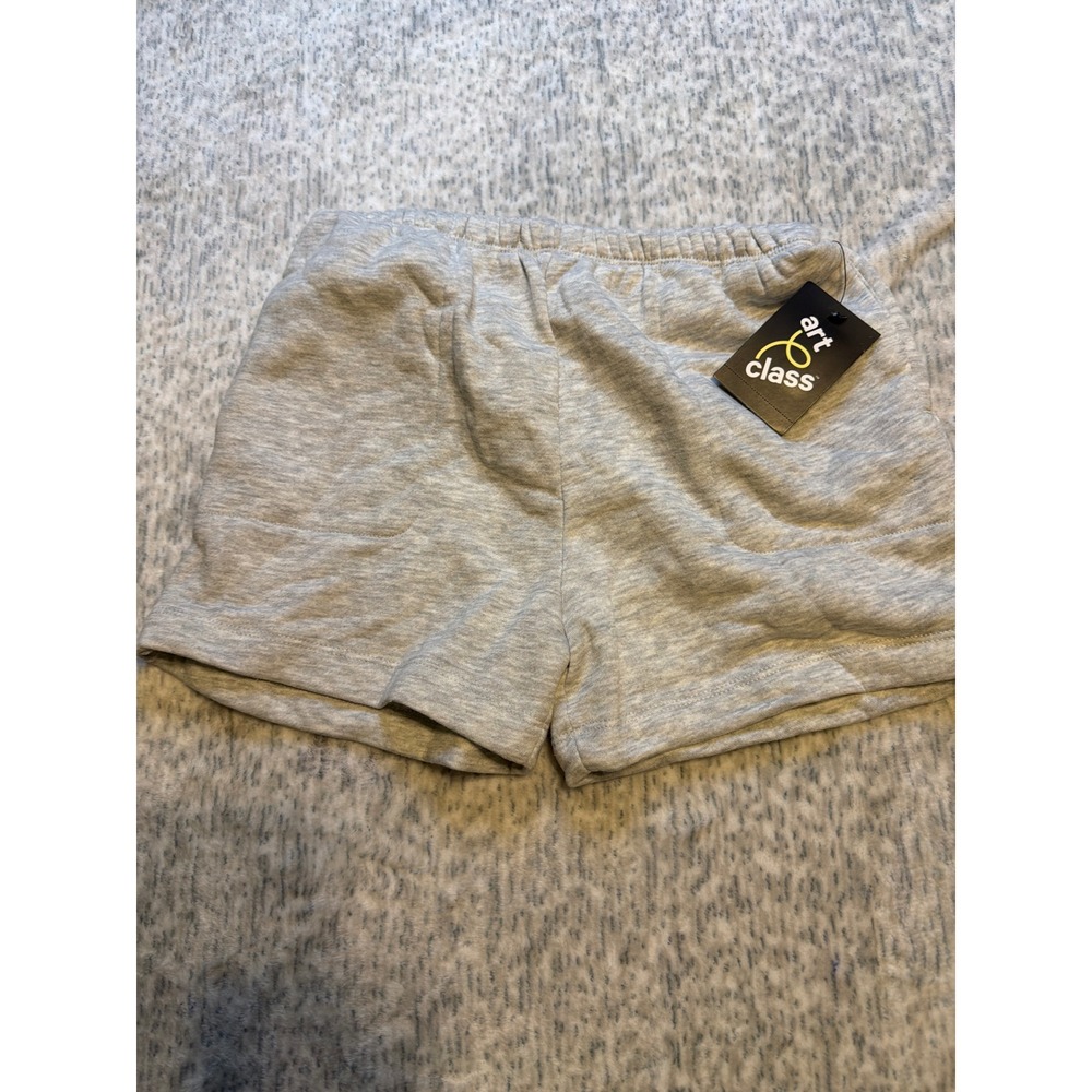 Art Class Kids Heathered Gray Sweat Shorts Size L‎ 10 12 Elastic Waist Casual